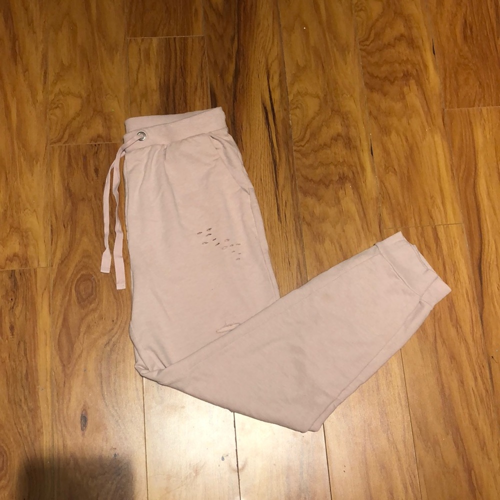Pink forever 21 red sweat pants size medium💞
